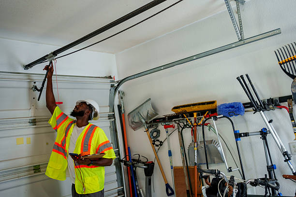 Professional Garage Door Panel Replacement technician working in Leesville, LA